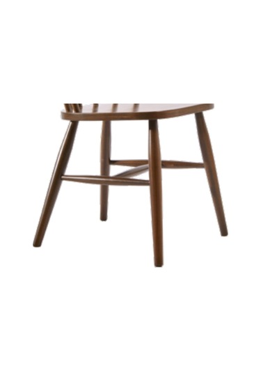 Bengimobilya Sandalye Zus204 Çıtalı Sırtlık Model Parlak Ceviz Boya Ahşap Kayı