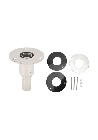 Lemestar 316 Paslanmaz Çelik Gemi Exhaust Bağlantı Elemanı - 22mm Boru Soketi, Siyah Yalıtkanlı, Deniz Ortamı İçin Dayanıklı