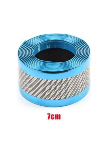 Satış Karbon Fiber Kauçuk Kalıplama Şerit Yumuşak Siyah Trim Tampon Şerit Dıy Kapı Eşiği Koruyucu Kenar Koruma Araba Çıkartmaları Araba Blue 250x7cm