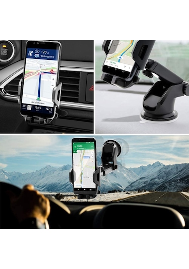 Else Uzatılabilir Vantuzlu Araç İçi Telefon Tutucu