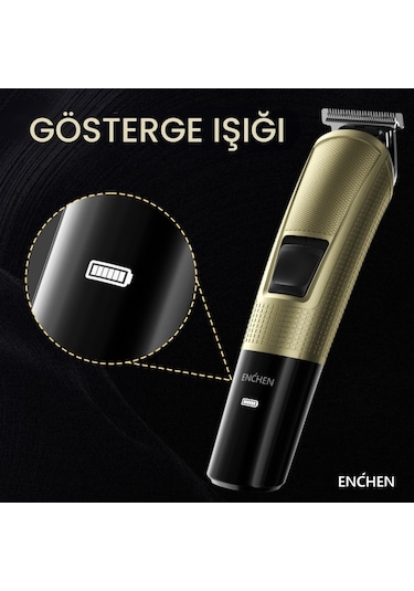 Enchen Beardo 3 Gold Çok Fonksiyonlu Tüm Vücut İçin Uygun Şarjlı Saç Ve Tıraş Makinesi