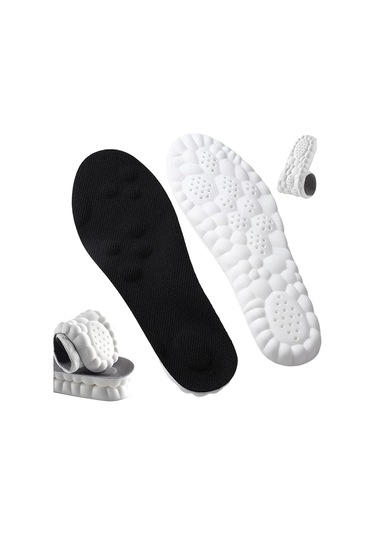 Fochsia Unisex Adım Atan Siyah Yastıklı Ayakkabı Tabanlığı Eu 35-36 Hafızalı Köpük Masaj