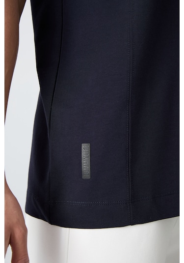 Tommy Life Lacivert Pamuklu Kalın Yumuşak Dokulu Oversize Fit Basic Erkek T-shirt - 88349 Lacivert