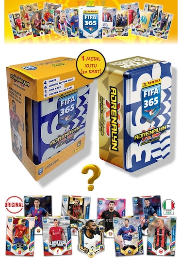 Panini Fifa 2026 Metal Kutulu Futbolcu Kartları 24 Core 4 Le 1 Coin 1 Golden Kart - Mavi Beyaz