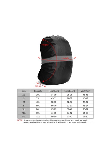 Geeksen 80l Xxl Turuncu Isımsız Çanta Yağmurluk, Güneş Koruyucu, Yırtılmaya Dayanıklı, Gece Yansıtıcı, Esnek Kayışlı Outdoor Sporlar İçin Çok Renkli