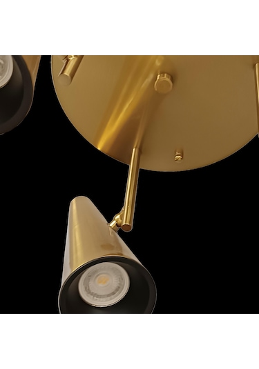 Selenora Üçlü Gold Plafonyer Avize Gold
