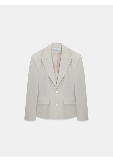 Dilvin 60787 Altın Düğmeli Blazer-taş Taş