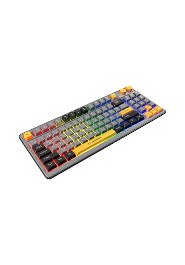 Rampage Cyclone Gri/siyah/sarı Usb Rgb Aydınlatmalı Q Compact Membrane Gaming Oyuncu Klavye