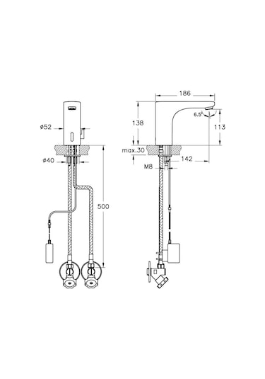 Artema Root Round A47122 Temassız Elektrikli Lavabo Bataryası
