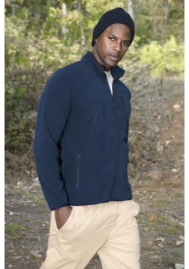 Buratti Slim Fit Fermuarlı Cepli Dik Yaka Polar Erkek Hırka 5906028 Lacivert