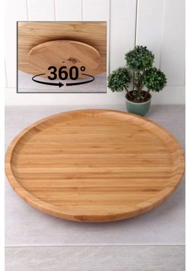 Dönerli Bambu Sunum Tabağı 30 Cm Royaleks-ds3030 Çok Renkli