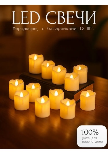 Amıkon Led Mum Seti 2 Adet 189201316 Sütlü