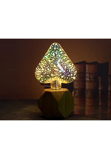 Geeroyoo E27 Led Renkli Atışlı Kalp Işığı, Cam Ve Aluminyum Gövde, 4w 500lm, 85-265v, 50000 Saat Ömür Gümüş