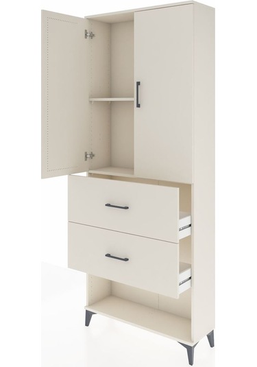 Arges Dolap 2 Raflı 2 Çekmeceli 2 Kapaklı 88x30x221 Aytaşı-ay... Aytaşı