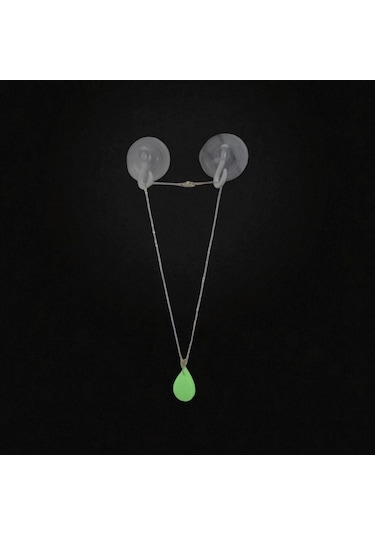 Karanlıkta Parlayan Fosforlu Gold Renk Metal Zincirli Kolye