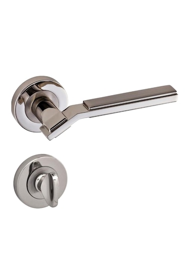 Doğanlar Asos Lüx Rozetli Kapı Kolu Nikel Saten