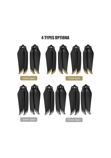 Samdoo Djı Mavıc Aır 2 İçin Gümüş Uçlu Hacimli Abs Malzeme 4 Adet Gürültü Azaltıcı Perde Diğer