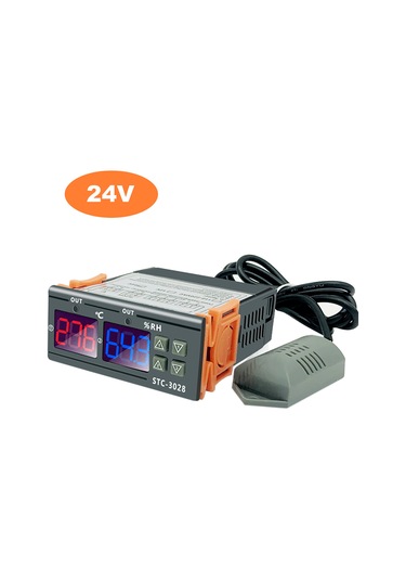 Reedark Dijital Nem Ve Sıcaklık Kontrol Cihazı -20 C/+80 C Aralığı, 10a Çıkış, 1m Sensörlü Gri