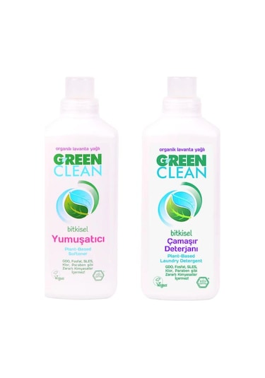 U Green Clean Lavanta Yağlı Çamaşır Yıkama Seti 2 x 1 L