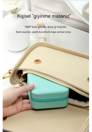 Soulader Şık Ve Pratik Küçük Boy Antika Tasarım Takı Saklama Kutusu Beyaz