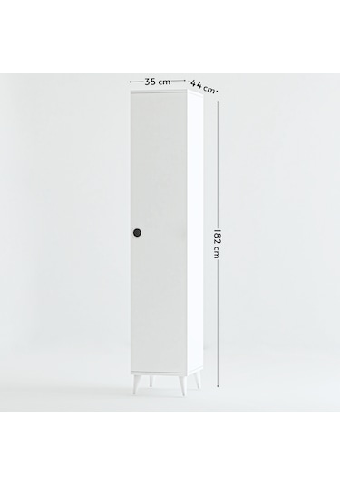 Tek Kapaklı 5 Raflı Çok Amaçlı Banyo Mutfak Kiler Dolabı