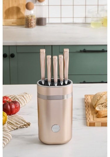 Karaca  Mastermaid 6 Parça Bıçak Seti Mineral Gold