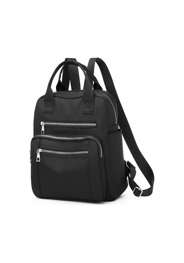 Siyah Yogodlns Moda Yeni Sırt Çantası Kadın Büyük Kapasiteli Okul Çantası Genç Seyahat İçin Su Geçirmez Oxford Sırt Çantası Basit Siyah Paket Siyah