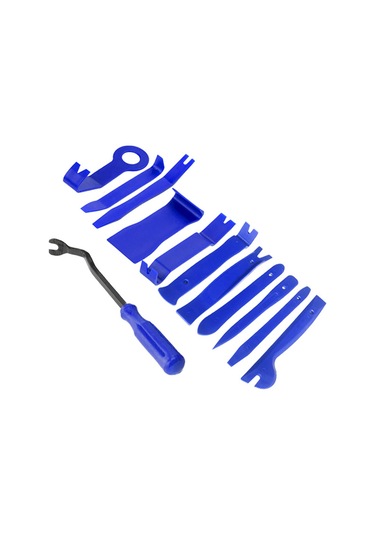 Yifomall Araç İç Aksesuar Sökme Takma Takımı - 5 Parça Mavi Set Kriko Çubuğu + Tornavida - Dayanıklı Ve Pratik