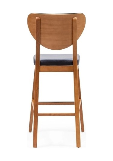 Olivya Ahşap Bar Sandalyesi Mavi