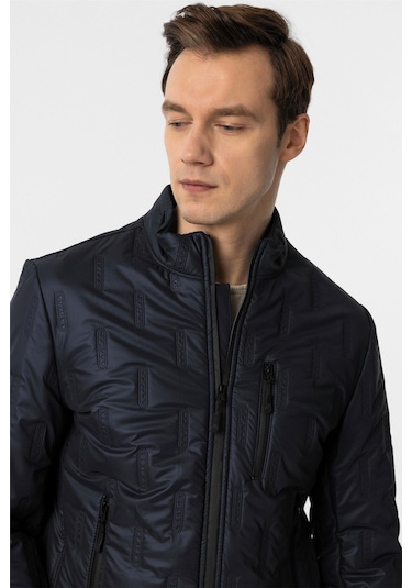 Süvari Lacivert Slim Kapitone Mont-34894 Lacivert