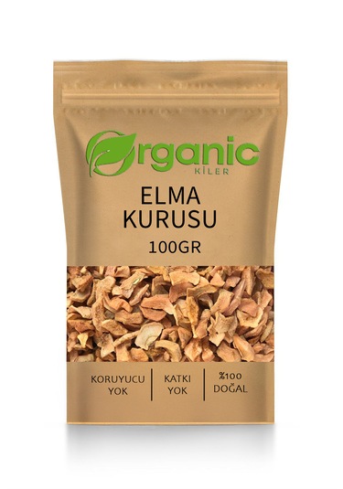 Elma Kurusu Şeker Ilavesiz & Doğal 100gr. Kurutulmuş Elma Taze Ma