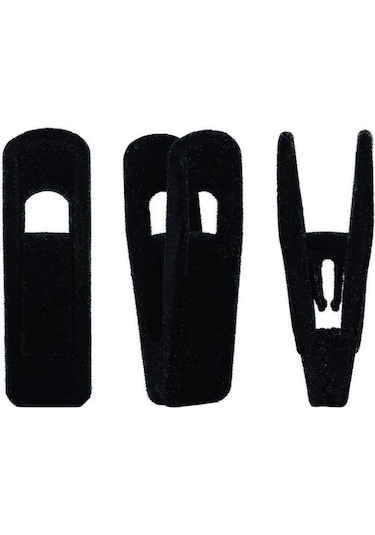 Black-20pcs Kaymaz Kadife Askılar Klipler Floklu Pantolon Ceket Elbise Pantolon Klip Tasarrufu Asma Kancaları Ev Ürünleri