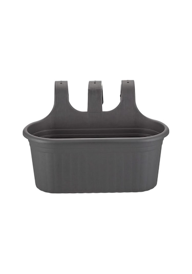 Omnipazar So-tom2 Tombik Askılı Balkon Saksı 6.5 Lt Antrasit 6 Adet