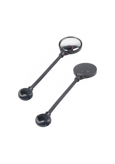 Jeemson Bisiklet Geri Görüş Aynası, 22-32mm Çaplı Direkler İçin, Akrilik+plastik+alüminyum, Siyah, Ayarlanabilir, 1 Çift