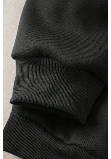 Modagen Unisex 3'lü Siyah Beyaz Gri Bisiklet Yaka Oversize Sweatshirt Siyah Beyaz Gri