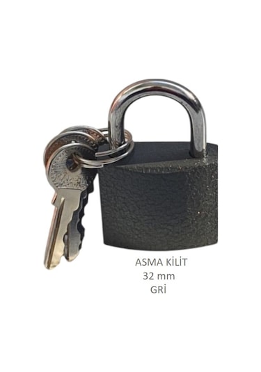 Adilon Asma Kilit, 32 Mm Gri