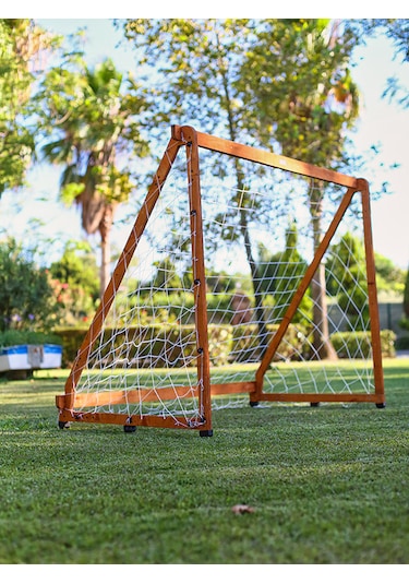 Mandu Futbol Kalesi 2 Adet Ahşap Rengi