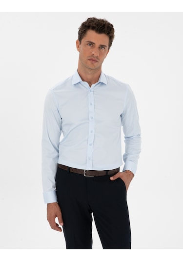 Pierre Cardin Erkek Açık Mavi Gömlek Desenli 50312330-vr003 Açik Mavi