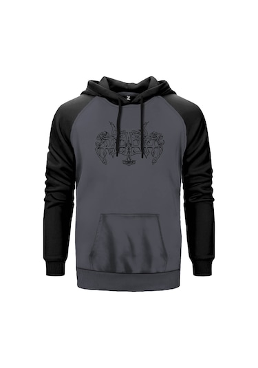 Enslaved Gri Reglan Kol Unisex Sweatshirt Hoodie Gri