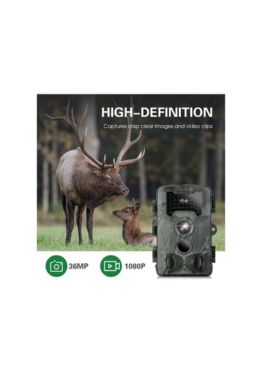 Dancemonkey Kamerası Gece Görüşlü 3 Pır Sensörlü 36mp 1080p İz Ve Av Kamerası Ip66 Su Geçirmez Hareket Yeşil