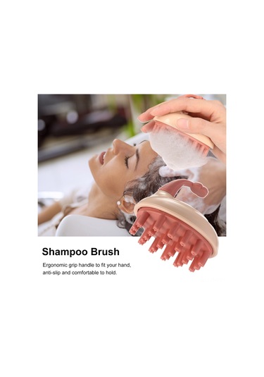 Hangfox Pembe Şampuan Fırçası Silikon Uçlu Saç Bakımı Aleti - Saç Kökünü Güçlendirir, Deri Temizler Ve Rahatlatır - Tüm Saç Tipleri İçin