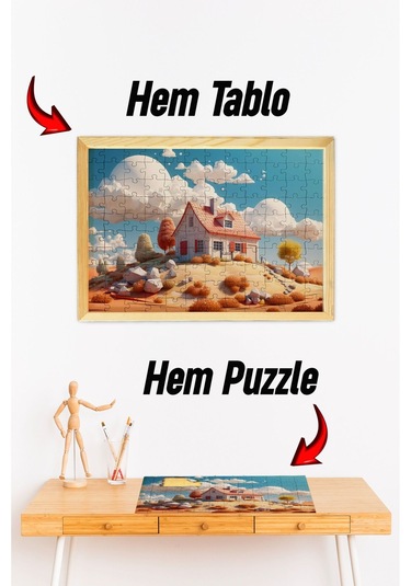 Ahşap Çerçeveli Puzzle - Tablo Kod: Hthp - 003 23 X 32 120 Parça