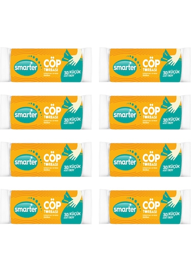 Smarter 8'li Küçük Boy Çöp Torbası Mini 40 x 50 CM