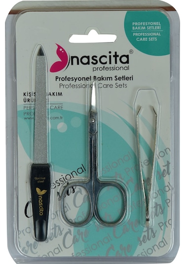 Nascita Cımbız Kısa Törpü Kaş Makası Profesyonel Bakım Seti 3'lü