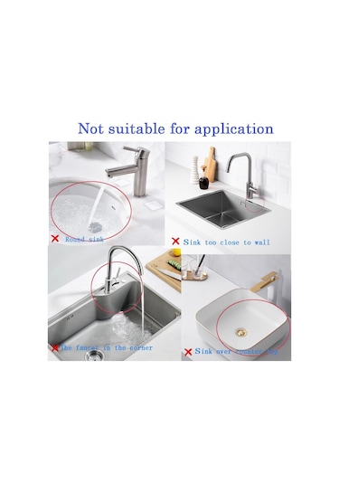 Ximistore9 Gri Silikon Lavabo Matı, Otomatik Su Akışlı Mutfak/ Banyo Musluk Altı Koruyucu, 76cmx15.3cm Kaymazsız Su Toplamama Döşeme Gri