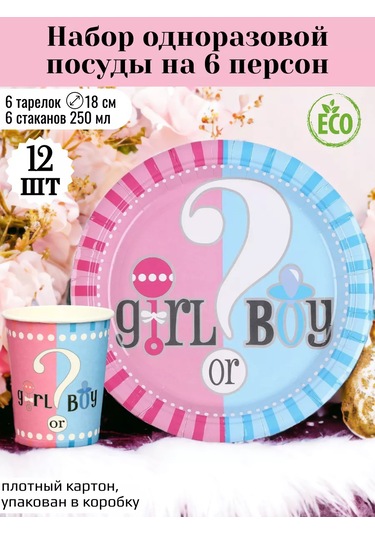 Love Land Cinsiyet Partisi İçin Tek Kullanımlık Parti Tabakları Seti 6 Kişilik 177194399 Diğer