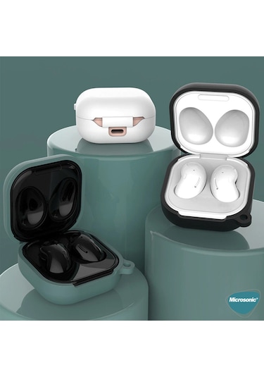 Microsonic Samsung Galaxy Buds 2 Pro Kılıf Askılı Mat Silikon Sarı