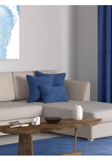 Br Perle Home Daily Series Safir Rengi Kırlent Yastık Kılıfı Safir