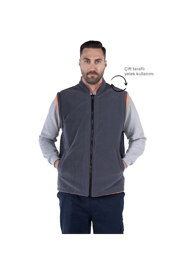 5 İ Bir Arada İş Güvenliği Kabanı Hi-vis Turuncu - Lacivert