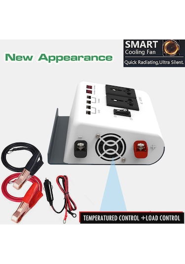 Xindoker 12v'den 220v'ye Dönüştürücü, 300w Geliştirilmiş Sinüs Dalga, Dijital Led Ekranlı Araç İçin Inverter